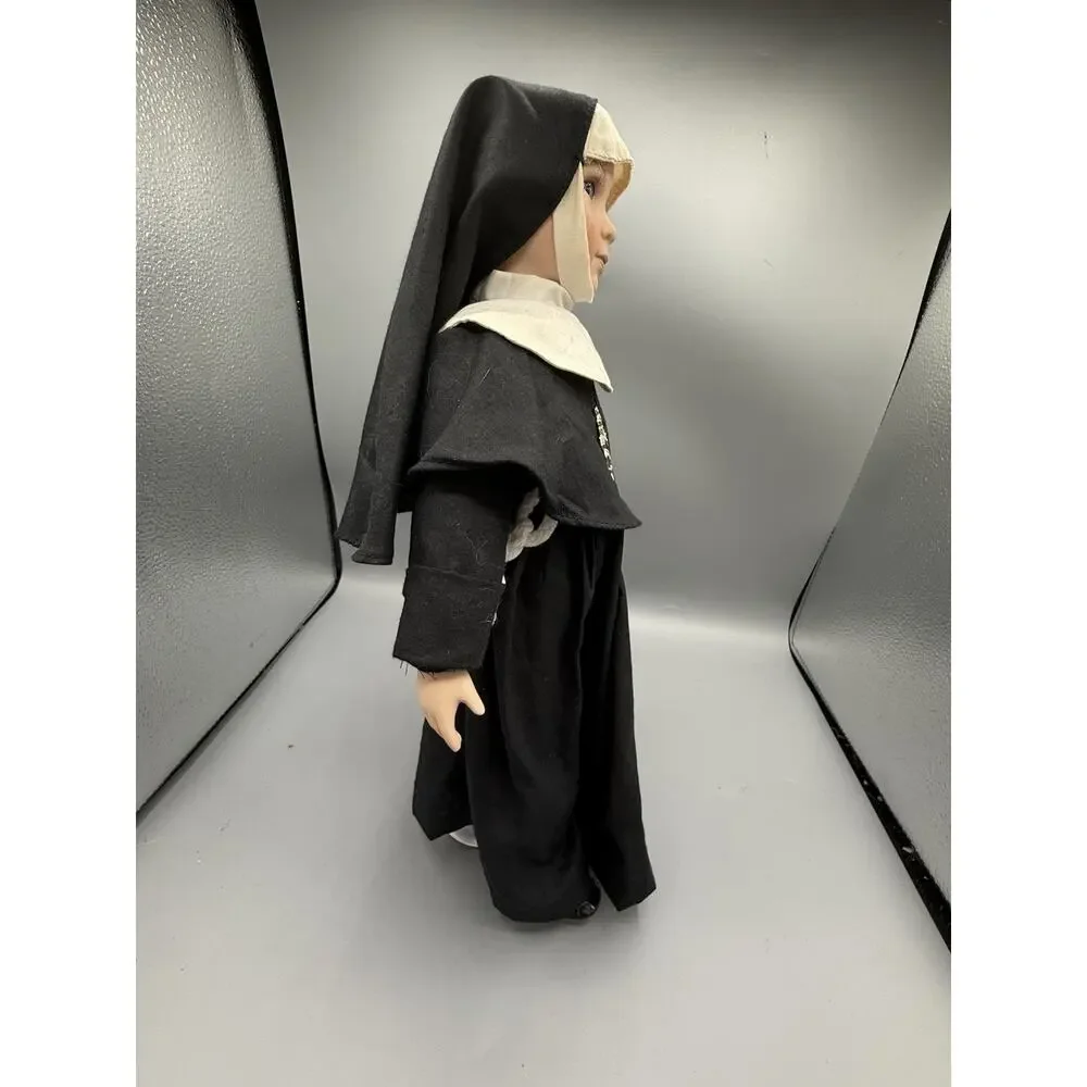 Catholic Nun Doll 18” Religious Collector Doll Habit Crucifix Rosary